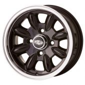 5.5 x 12 Superlight Wheel - Black/Polished Rim