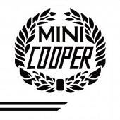 John Cooper Styling Kit - Laurels & Side Stripes - Black