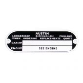 Austin Chassis/Engine Plate 