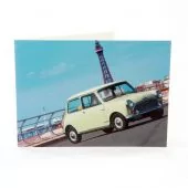Greetings card featuring a 1970 MK1 Morris Mini Cooper S