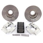 Mini 4 pot silver alloy caliper brake kit