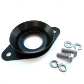 SMB126 Mini Clubman bonnet catch complete with fittings, manufactured from stainless steel and powder coated in black.