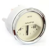 Smiths Ammeter 60/60 Gauge - Magnolia face with chrome bezel
