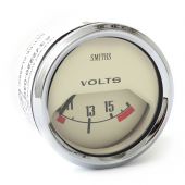 SMIBV2220-04C Smiths Classic voltmeter, 52mm gauge with magnolia face and chrome bezel.