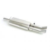 Fletcher Mirror Polished 2.5'' Twin DTM Stainless Exhaust Silencer 