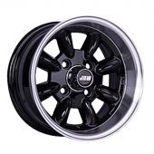 6 x 12 Minilight Wheel - Black/Polished Rim