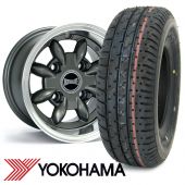 6" x 10" anthracite Ultralite alloy wheel and Yokohama A008 tyre package