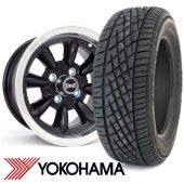 WTP7X13KIT15 7" x 13" black Ultralite alloy wheel and Yokohama A539 tyre package