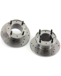 21A1265D X-drilled 7.5" Mini front brake discs for Mini Cooper S and early 1275GT models with 10" wheels (GBD101).