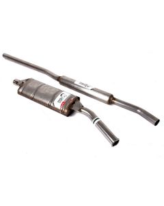 LST001A-SS Mini Maniflow Side Exit Stainless Exhaust - 1.75'' Twin Box 