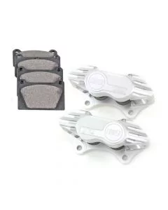 Cooper 7.9" Vented 4 pot Alloy Caliper and Pad Kit - Silver