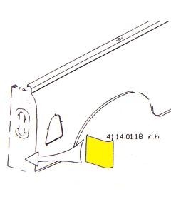 MCR41.14.01.18 RH Rear Corner Repair below Tail Lamp - Mini Pick-up LH