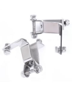 Pair of stainless steel Mini Cooper lamp brackets 