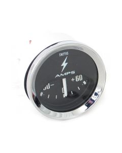 Smiths Ammeter 60/60 Gauge - Black face with chrome bezel