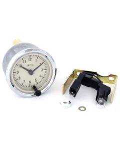 SMICA1100-03C Smiths Classic 12 hour analogue clock, 52mm gauge with magnolia face and chrome bezel.