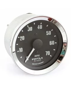 Smiths Tacho - 7000 rpm - Black with Chrome ring 
