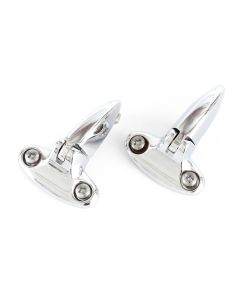 SPD0002 A pair of Chrome plated Mini boot lid hinges.