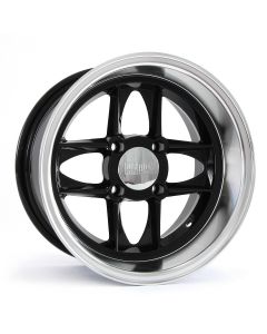 7 x 13 Mamba Wheel - Black/Polished rim