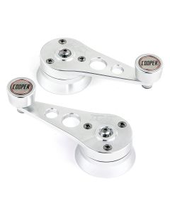 Cooper Alloy Billet Window Winders - Silver