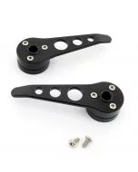 Cooper alloy billet door openers - black for Classic Mini
