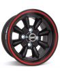 7" x 13" black/red pinstripe Ultralite alloy wheel
