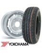 4.5" x 10" silver alloy Cooper S replica wheel and Yokohama A008 tyre package