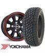 7" x 13" black/red pinstripe Ultralite alloy wheel and Yokohama A539 tyre package
