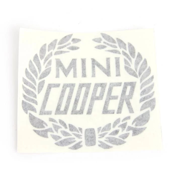 Mini Cooper Wreath Laurel Decal - Black