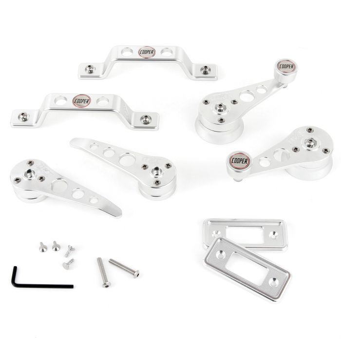 Cooper Alloy Billet Door Furniture Kit - Silver