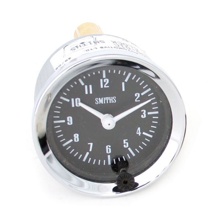 SMICA1100-01C Smiths Classic 12 hour analogue clock, 52mm gauge with magnolia face and chrome bezel.