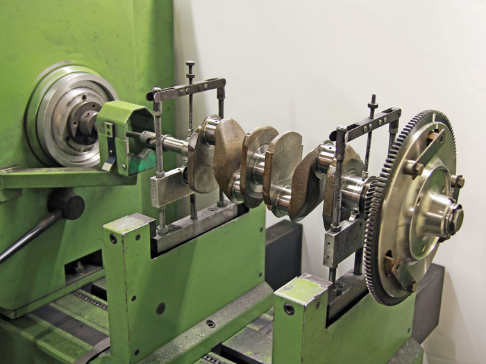 An engine balancing machine, as part of Mini Sports process.