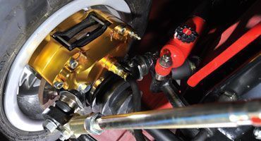 Mini Sport 4 Pot Alloy Calipers Mini Sport Caliper Gold