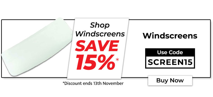 Shop Front and rear windscreens and save 15%
